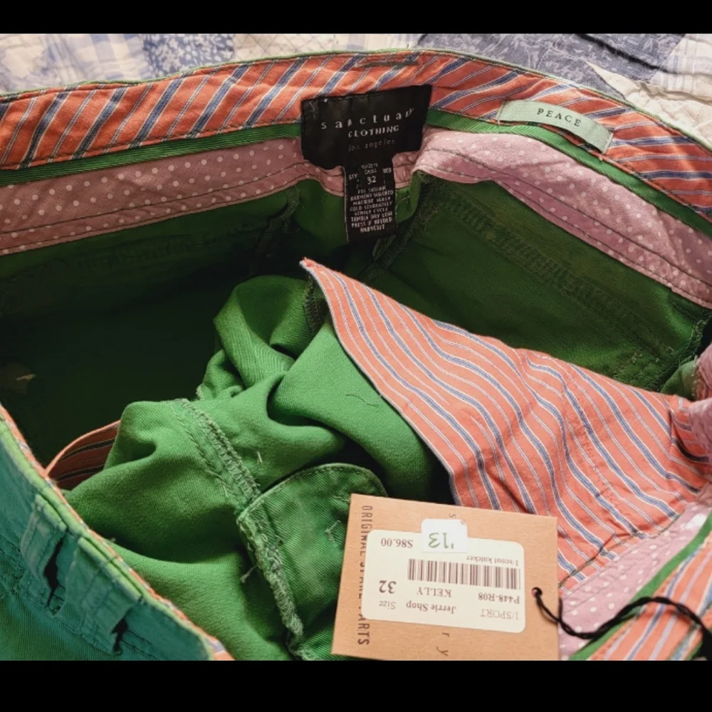 Sanctuary Scout Knicker Grass Green Mid-Length Bermuda Surplus Utility Shorts 32 - Picture 9 of 11